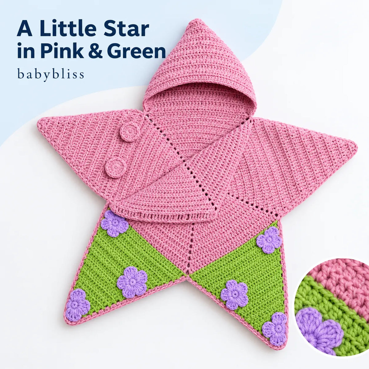 StarSnug – Crochet Baby Star Wrap